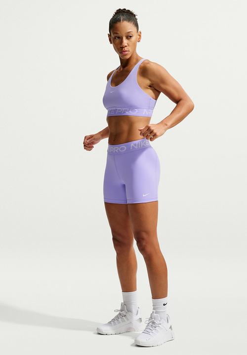 Nike - W Nk Pro Light-Support Non-Padded Sports Bra - Purplepulse/White