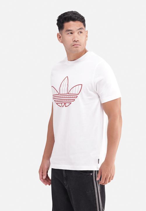 adidas Originals - Trefoil INFILL Tee - cloud white/red