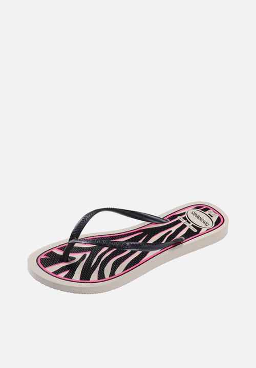 Havaianas - Slim animal - beige straw/met steel grey