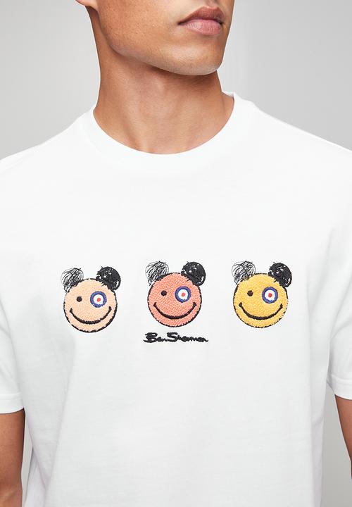 Ben Sherman - Happy Bears Chenille Applique 260Gsm - White
