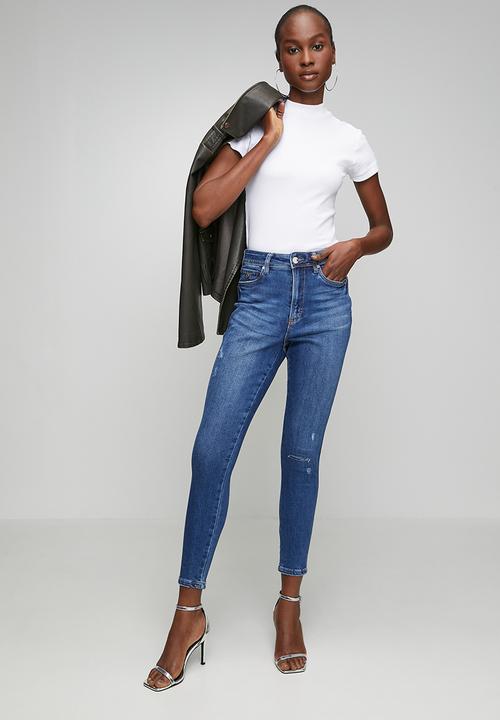 Steve Madden - Ladies zoe contour curvy dark wash skinny - dark blue