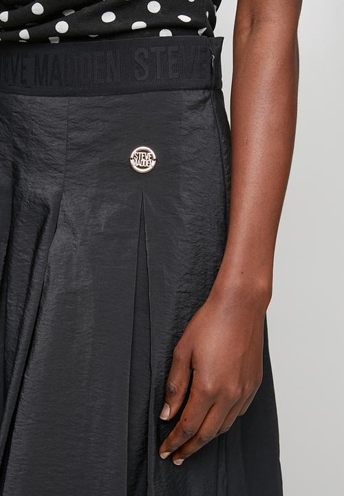 Steve Madden - Ladies peggy pleated midaxi skirt - black