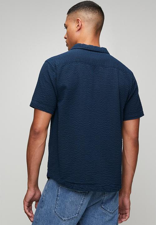 RVCA - Seered Stripe Shirt - Petrol Blue