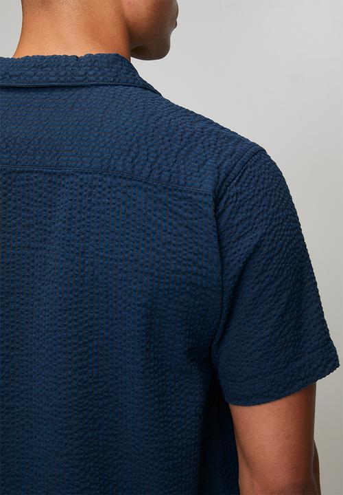 RVCA - Seered Stripe Shirt - Petrol Blue