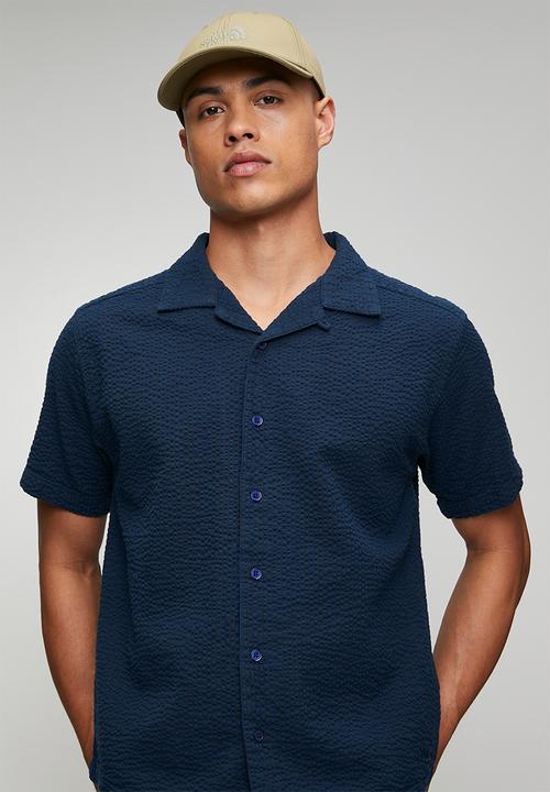 RVCA - Seered Stripe Shirt - Petrol Blue