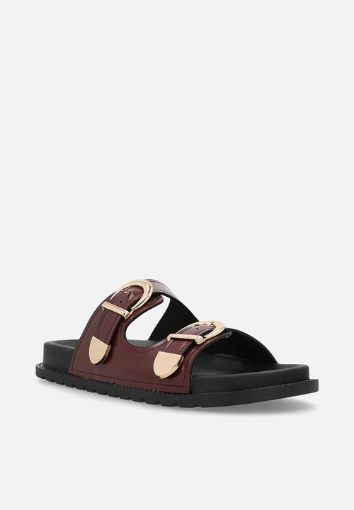 Madison® - Barbara two strap slide - burgundy