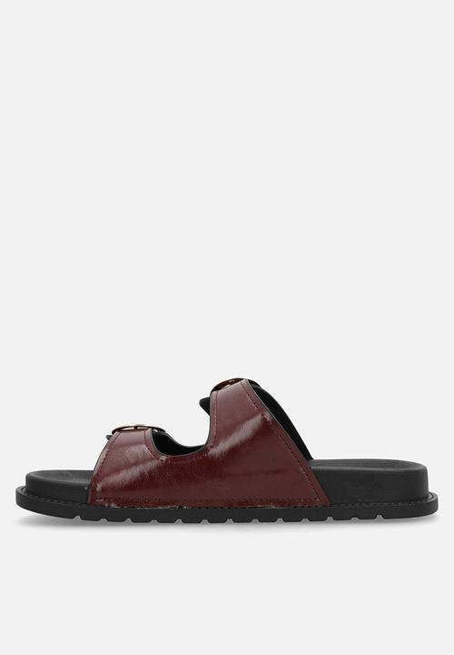 Madison® - Barbara two strap slide - burgundy