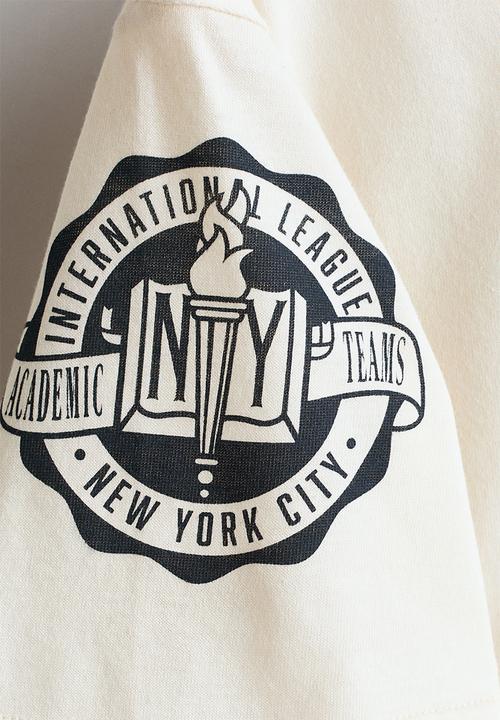 H&M - Printed cotton t-shirt - cream/nyc