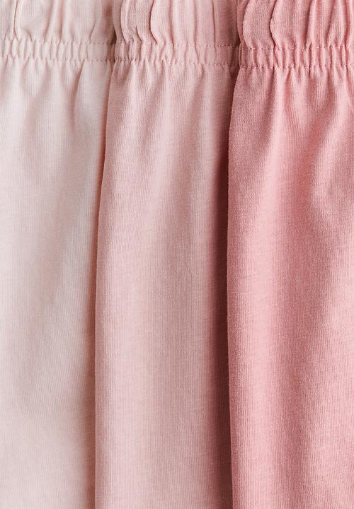 H&M - 3-pack cotton jersey shorts - pink/light pink/pale pink