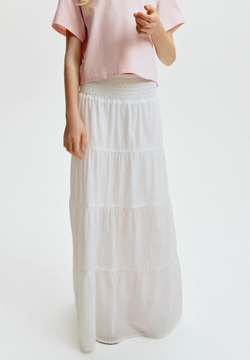 H&M - Tiered skirt - white