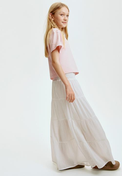 H&M - Tiered skirt - white