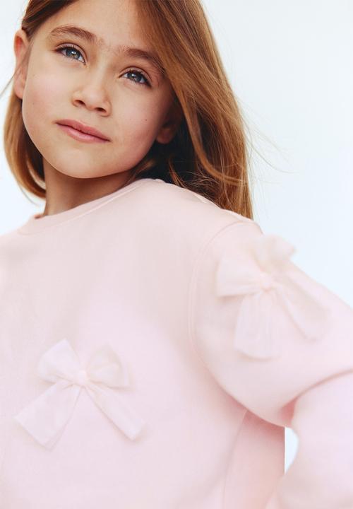 H&M - Motif-detail sweatshirt - light pink/bows