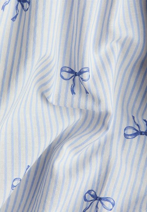H&M - Flared cotton dress - white/bows
