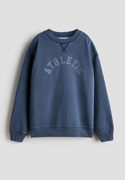 H&M - Motif-detail sweatshirt - dark blue/athletic