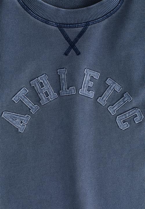 H&M - Motif-detail sweatshirt - dark blue/athletic