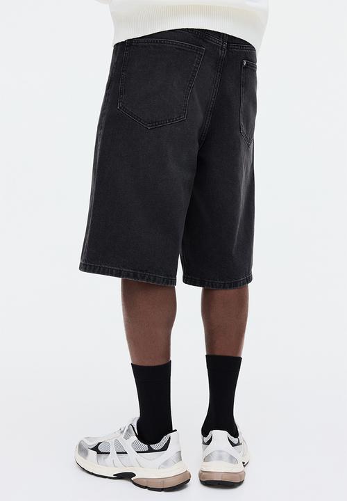 H&M - Baggy denim shorts - denim black