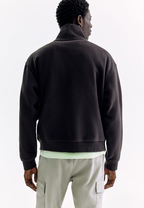 H&M - Relaxed fit boxy-style track jacket - black
