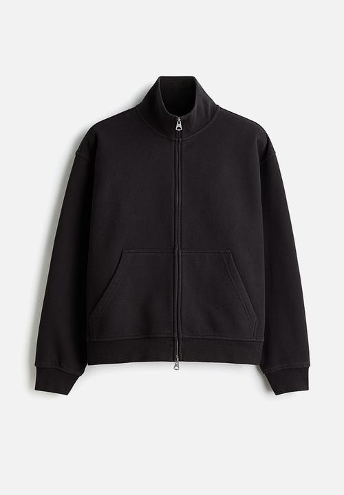 H&M - Relaxed fit boxy-style track jacket - black