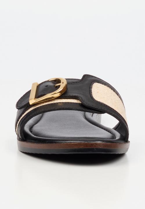 Nicci Tyler - Helena 1 Leather Slide Sandal - Black