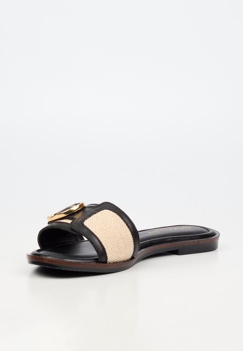 Nicci Tyler - Helena 1 Leather Slide Sandal - Black