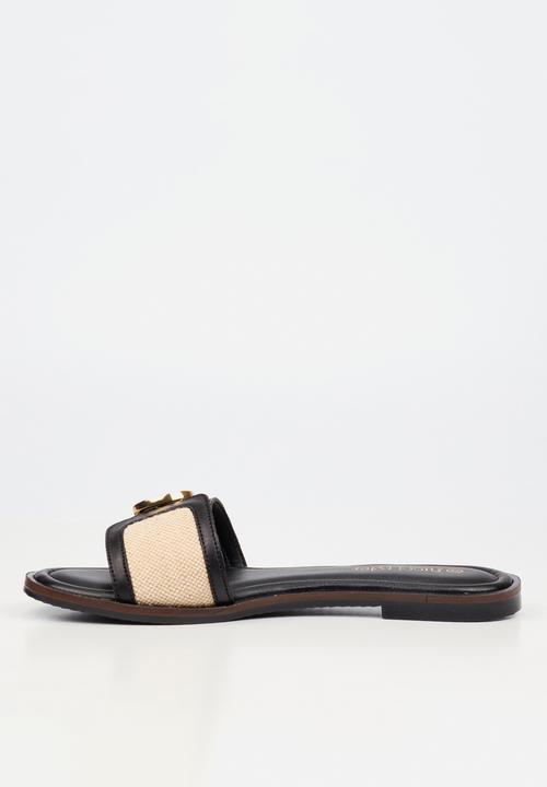 Nicci Tyler - Helena 1 Leather Slide Sandal - Black