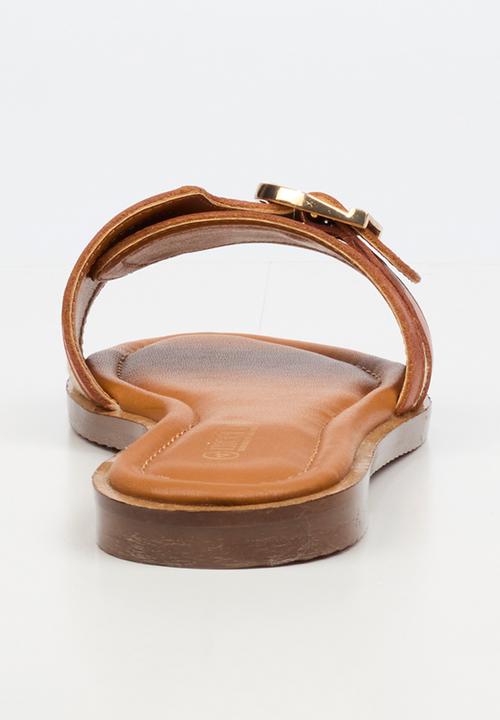 Nicci Tyler - Helena 1 Leather Slide Sandal - Tan