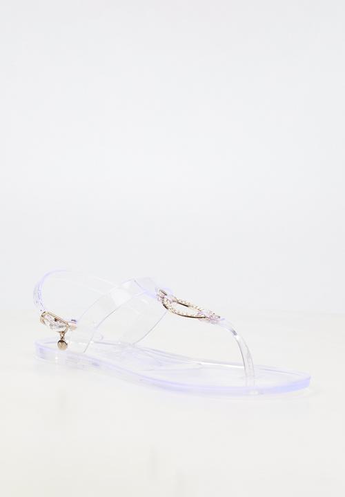 Viabeach - Birdy 1 diamante trim jelly sandal - clear