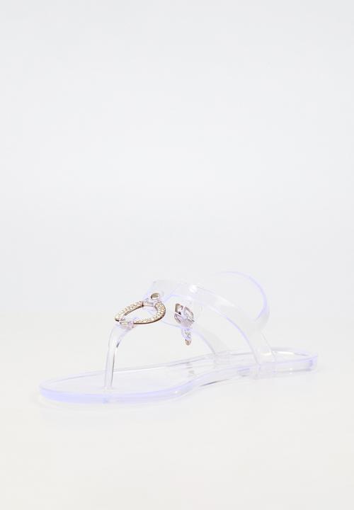 Viabeach - Birdy 1 diamante trim jelly sandal - clear