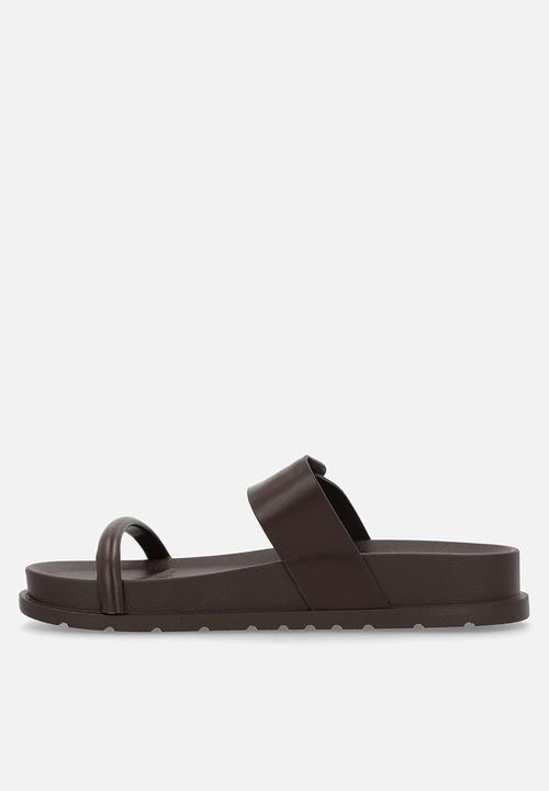 Madison® - Lily two strap slide - chocolate
