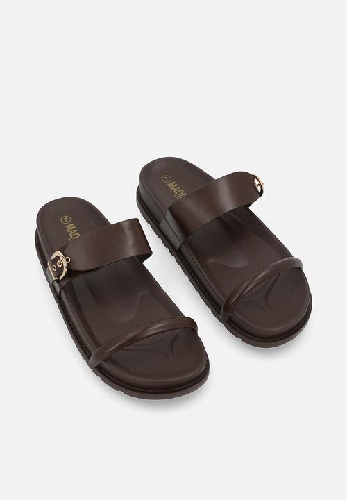 Madison® - Lily two strap slide - chocolate
