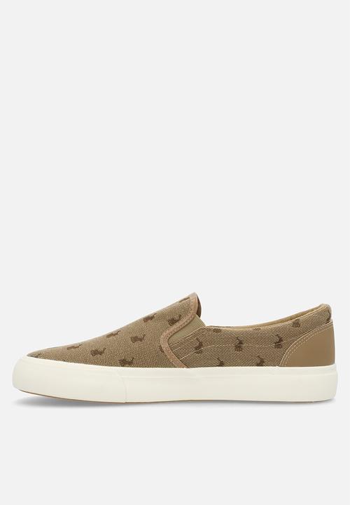 POLO - Jacquard Monogram Slip On - Stone