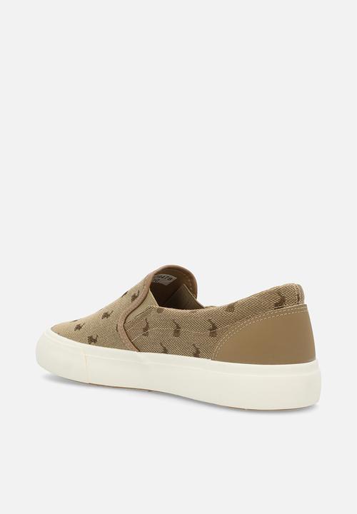 POLO - Jacquard Monogram Slip On - Stone