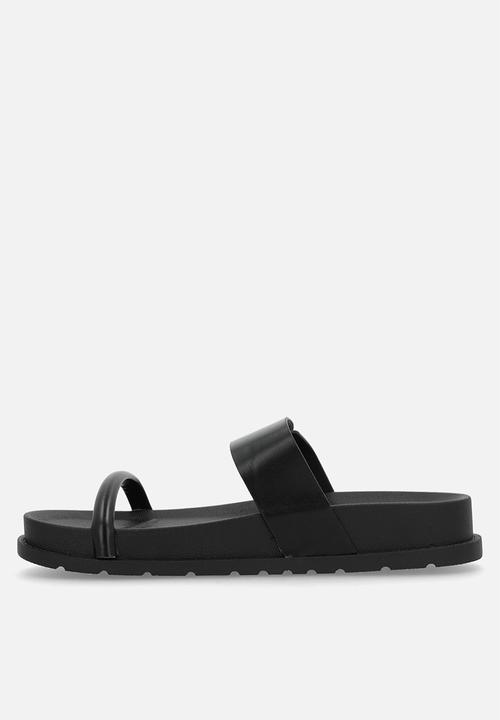 Madison® - Lily two strap slide - black