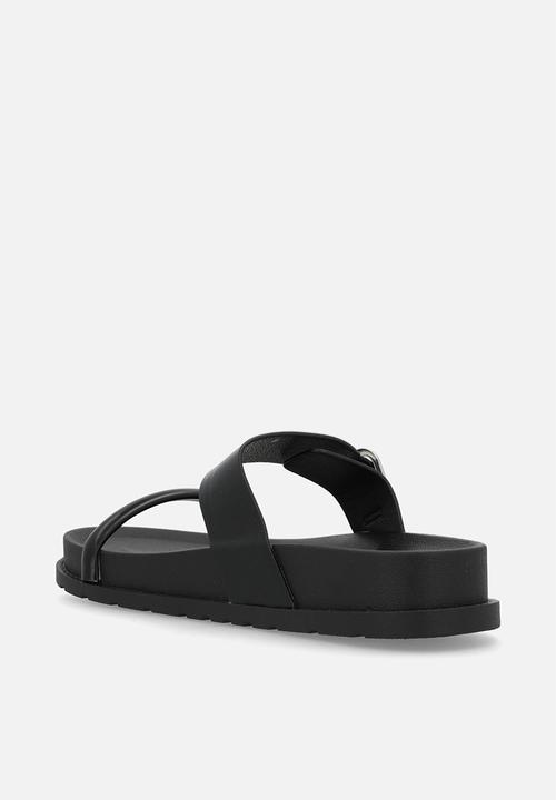 Madison® - Lily two strap slide - black