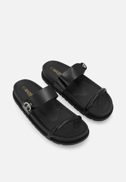 Madison® - Lily two strap slide - black