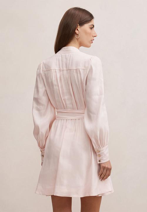 Forever New - Elari high neck button mini dress - rosewater