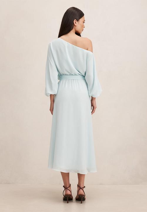 Forever New - Samantha tipped draped midi dress in cooling oasis