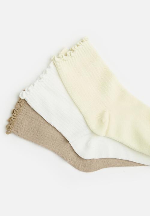 Tessa Design - 3 Pack frill trim socks - mixed