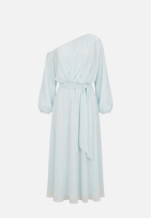 Forever New - Samantha tipped draped midi dress in cooling oasis