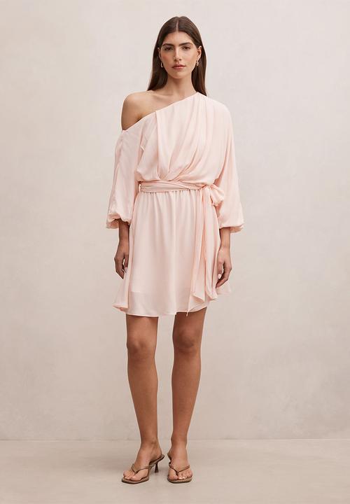 Forever New - Samantha tipped draped mini dress in rosewater