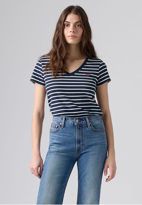 Levi’s® - Perfect Vneck - Emily Stripe Navy Blazer Jersey