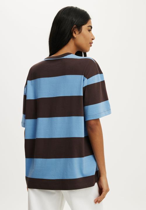 Cotton On - The Boxy Graphic Tee - 7/Cosmic Star Stripe
