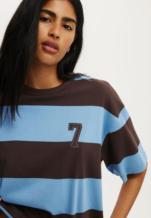 Cotton On - The Boxy Graphic Tee - 7/Cosmic Star Stripe
