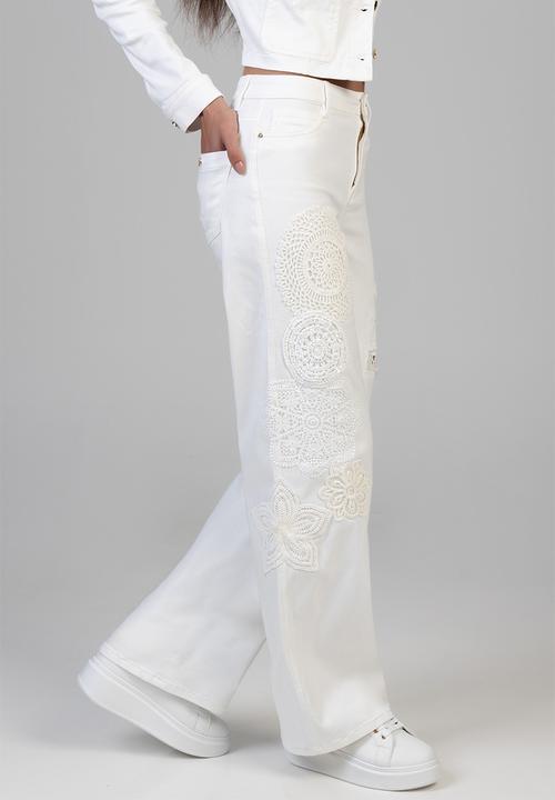 SISSY BOY - Nadine Wide Leg Jeans - White