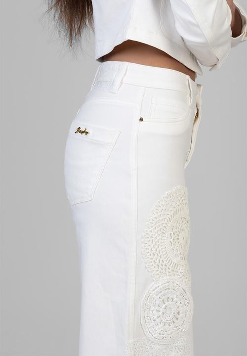SISSY BOY - Nadine Wide Leg Jeans - White