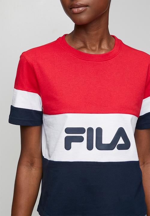 FILA - Devon Crop Top - Fila Red/White/ Fila Blue