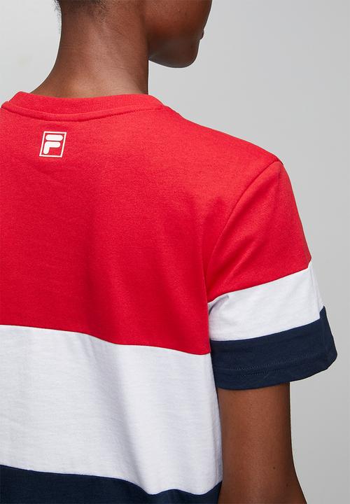 FILA - Devon Crop Top - Fila Red/White/ Fila Blue