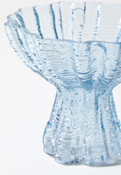 Sixth Floor - Shell Glass vase - Blue