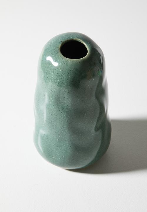 Sixth Floor - Stoneware Organic Vase - Green