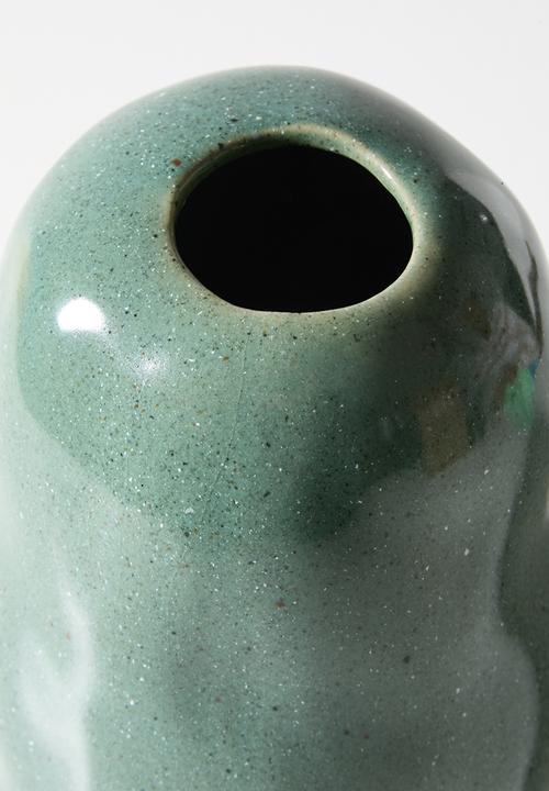 Sixth Floor - Stoneware Organic Vase - Green